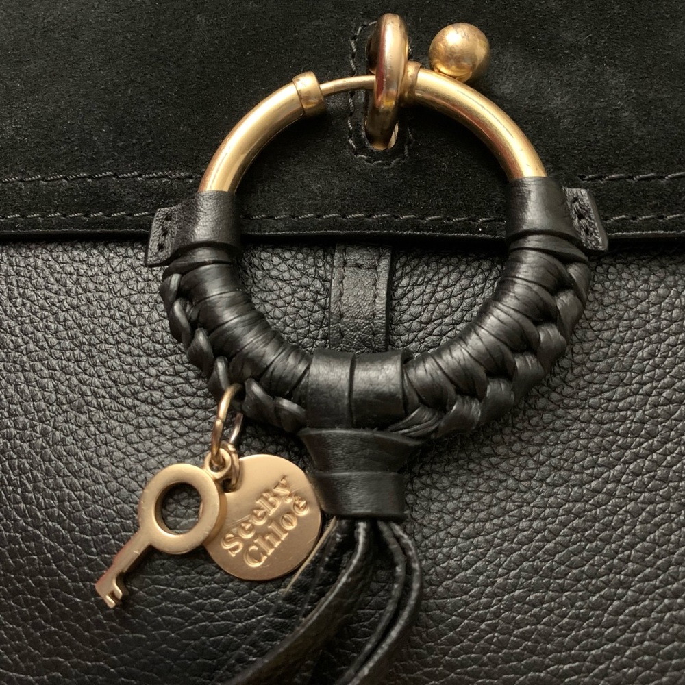 💯 Authentic See by Chloé- Joan Tassel Shoulder Bag - Picture 13 of 14